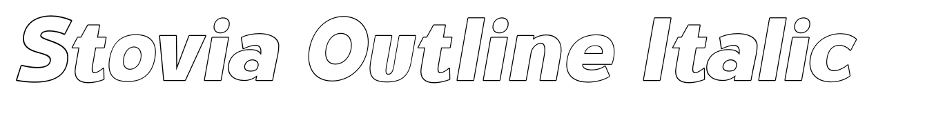 Stovia Outline Italic